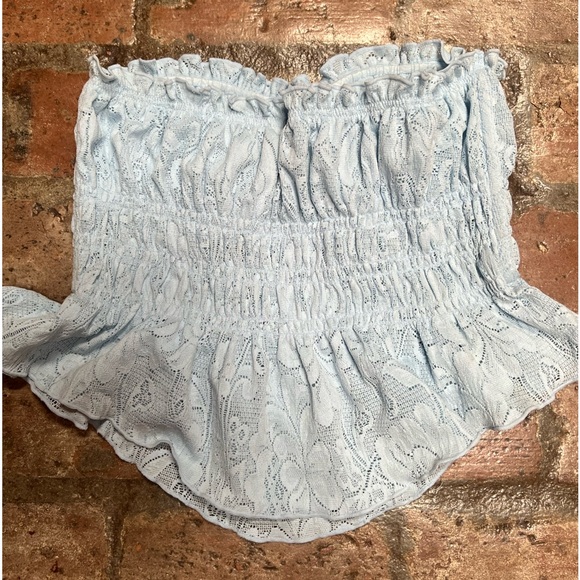 Light Blue Free People Halter Top - Picture 4 of 5